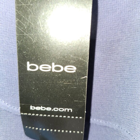 25270 NWT!!  BEBE Tiered Asymmetrical Ruffle Cami Tank in Navy Blue- XXS - Picture 6 of 10